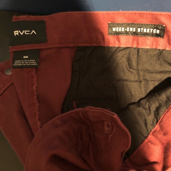 Oxblood Red RVCA Pants - Picture 7 of 9